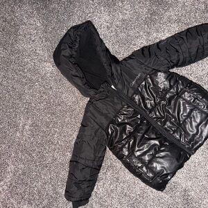 Calvin Klein Shiny Black Hooded Jacket